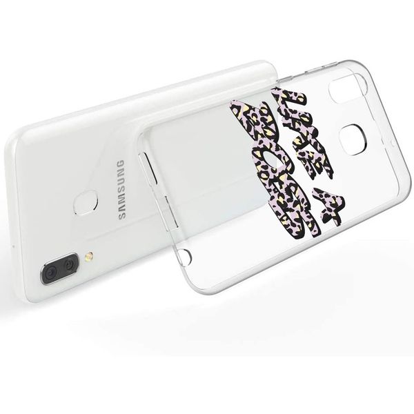 iMoshion Design hoesje Galaxy A20e - Like A Boss - Paars / Zwart