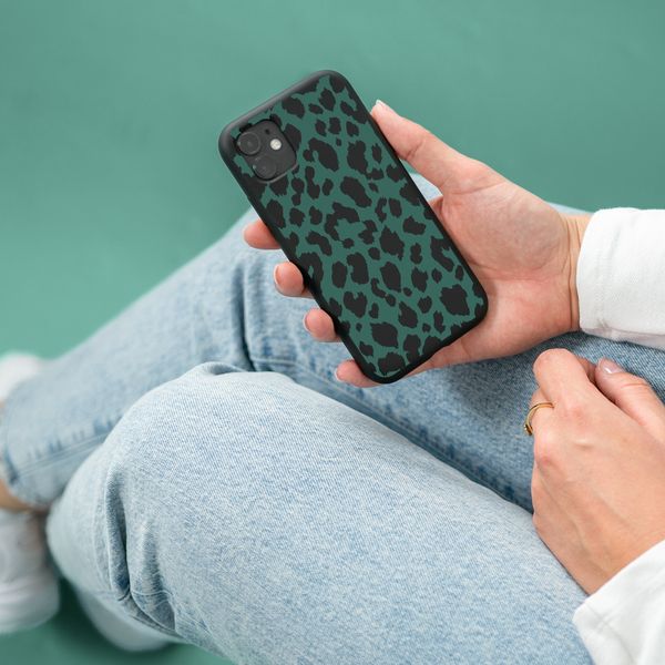 iMoshion Design hoesje Galaxy A50 / A30s - Luipaard - Groen / Zwart