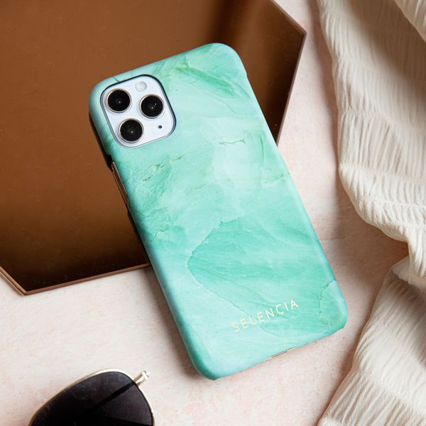 Selencia Maya Fashion Backcover iPhone 12 (Pro) - Marble Green