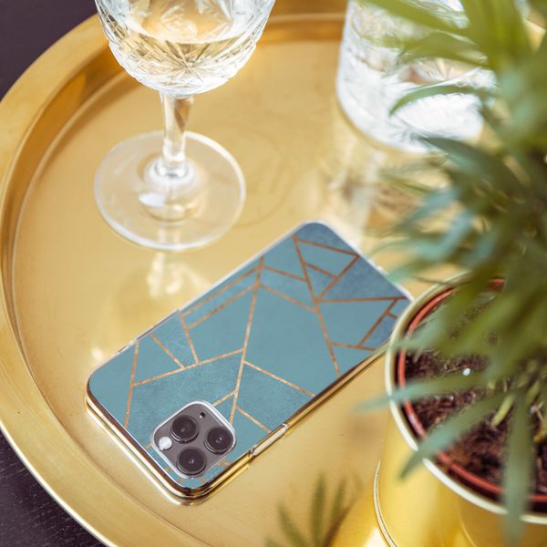 iMoshion Design hoesje iPhone Xr - Grafisch Koper / Blauw