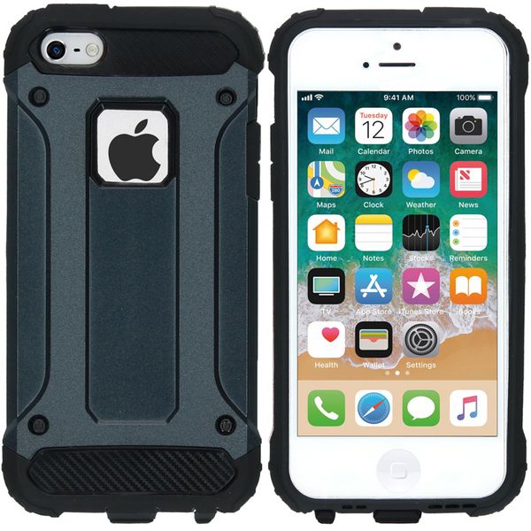 iMoshion Rugged Xtreme Backcover iPhone SE / 5 / 5s - Donkerblauw