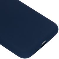 Accezz Liquid Silicone Backcover iPhone Xs / X - Blauw