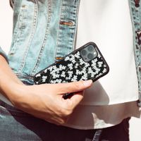 iMoshion Design hoesje iPhone 11 - Bloem - Wit / Zwart