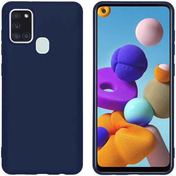 iMoshion Color Backcover Samsung Galaxy A21s - Donkerblauw