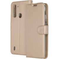 Accezz Wallet Softcase Bookcase Motorola Moto G8 Power Lite - Goud