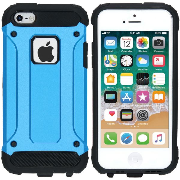 iMoshion Rugged Xtreme Backcover iPhone SE / 5 / 5s - Lichtblauw