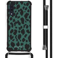 iMoshion Design hoesje met koord Samsung Galaxy A50 - Luipaard - Groen / Zwart