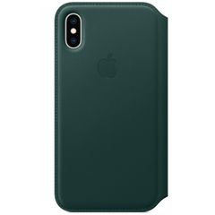 Apple Leather Folio Bookcase iPhone X / Xs - Forest Green