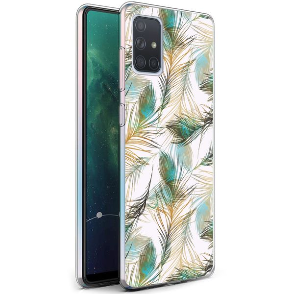 iMoshion Design hoesje Samsung Galaxy A71 - Pauw / Groen