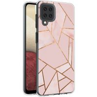 iMoshion Design hoesje Samsung Galaxy A12 - Grafisch Koper / Roze