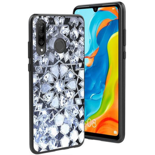 iMoshion Design hoesje Huawei P30 Lite - Grafisch - Zilver Bling