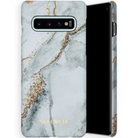 Selencia Maya Fashion Backcover Samsung Galaxy S10 - Marble Stone