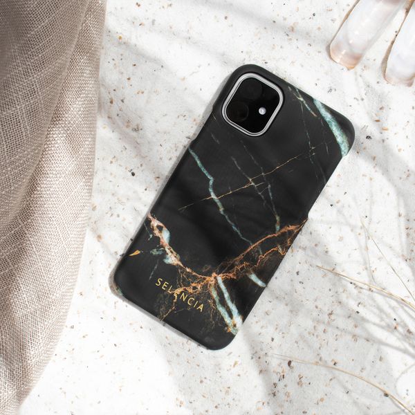 Selencia Maya Fashion Backcover iPhone Xr - Marble Black