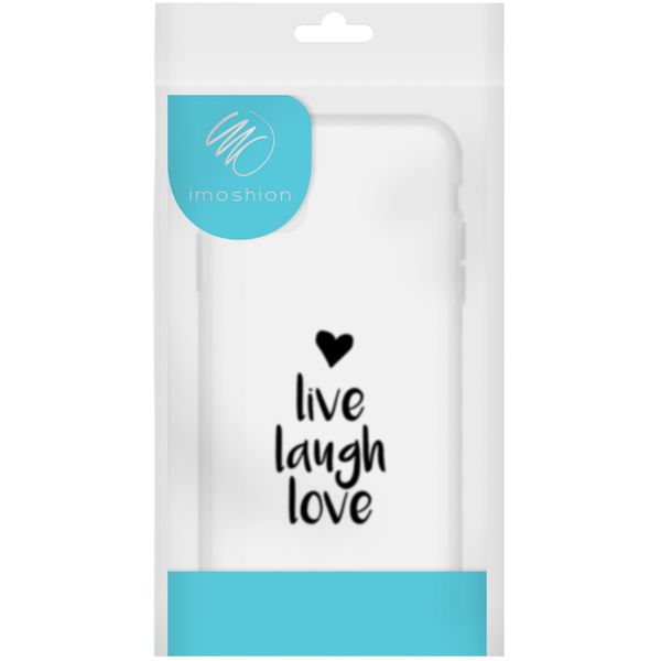 iMoshion Design hoesje Samsung Galaxy A42 - Live Laugh Love - Zwart