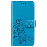 Klavertje Bloemen Bookcase Samsung Galaxy S20 FE - Turquoise