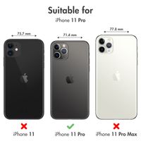 Selencia Echt Lederen Bookcase iPhone 11 Pro - Zwart