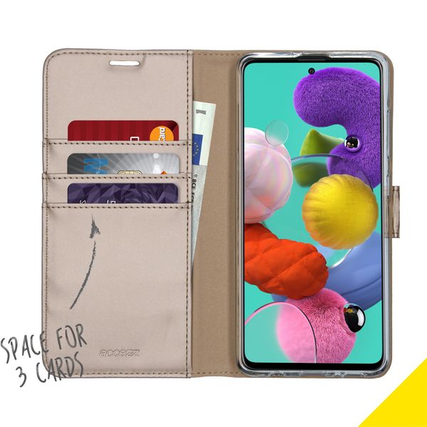 Accezz Wallet Softcase Bookcase Samsung Galaxy A51 - Goud