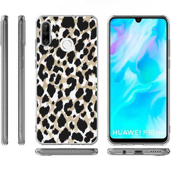 iMoshion Design hoesje Huawei P30 Lite - Luipaard / Zwart