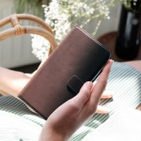 Selencia Echt Lederen Bookcase Samsung Galaxy Note 10 Plus - Bruin