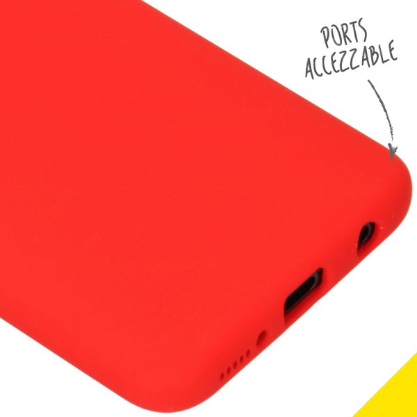 Accezz Liquid Silicone Backcover Samsung Galaxy A40 - Rood