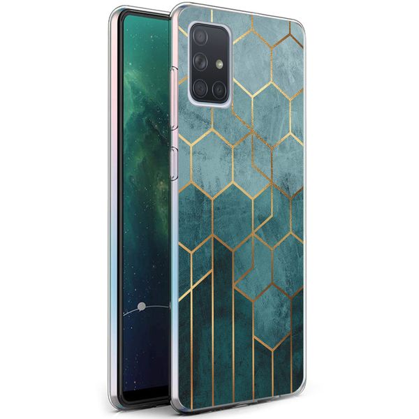 iMoshion Design hoesje Samsung Galaxy A71 - Patroon - Groen