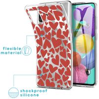 iMoshion Design hoesje Samsung Galaxy A51 - Hartjes - Rood