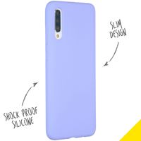 Accezz Liquid Silicone Backcover Samsung Galaxy A70 - Paars