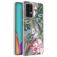 iMoshion Design hoesje Samsung Galaxy A52(s) (5G/4G) - Jungle - Groen / Roze