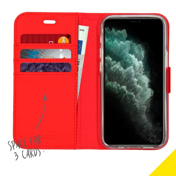 Accezz Wallet Softcase Bookcase iPhone 12 Mini - Rood