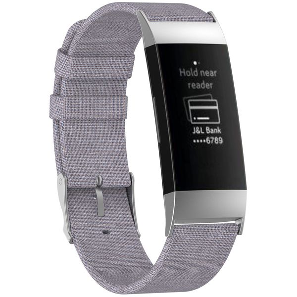 iMoshion Nylon bandje Fitbit Charge 3 / 4 - Grijs