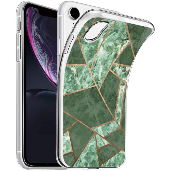 iMoshion Design hoesje iPhone Xr - Grafisch Koper / Groen