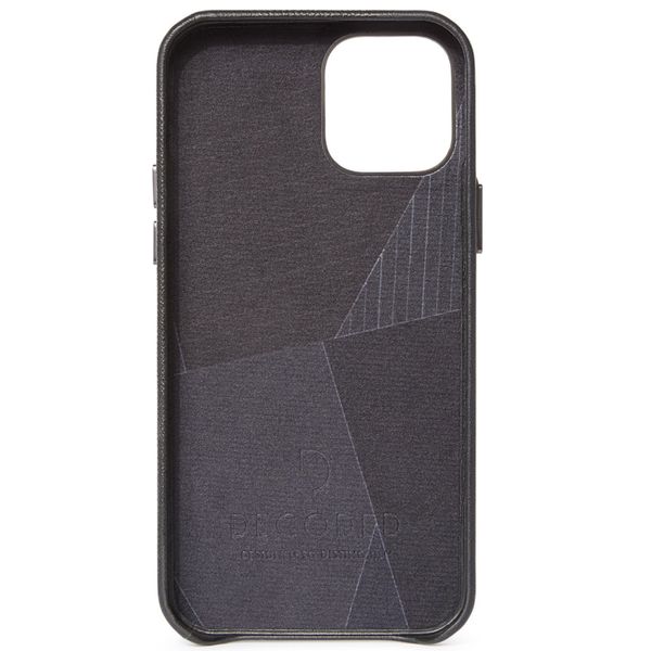 Decoded Dual Leather Backcover iPhone 12 (Pro) - Zwart