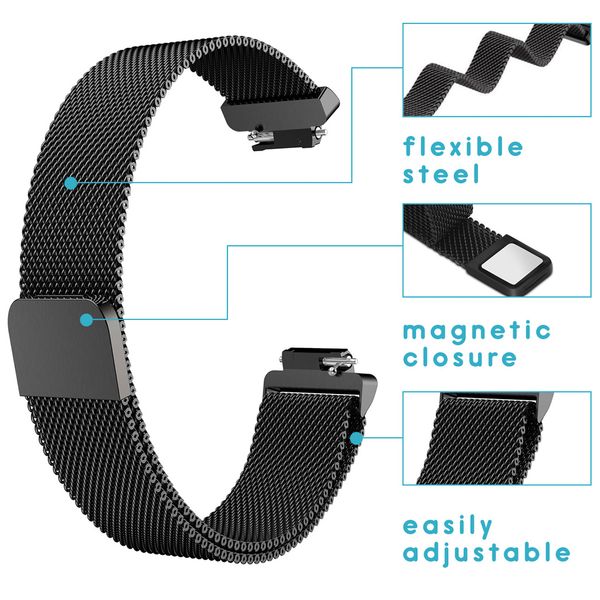 iMoshion Milanees Watch bandje Fitbit Inspire - Zwart