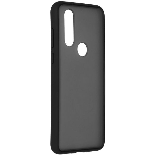 iMoshion Frosted Backcover Motorola One Vision - Zwart