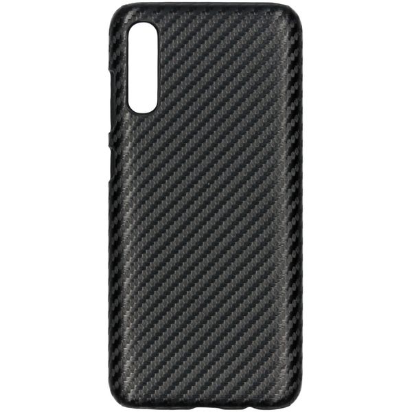 Carbon Hardcase Backcover Samsung Galaxy A70 - Zwart