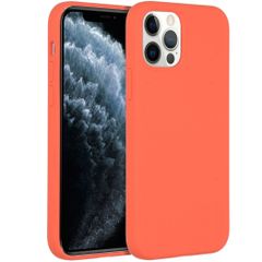 Accezz Liquid Silicone Backcover iPhone 12 (Pro) - Nectarine