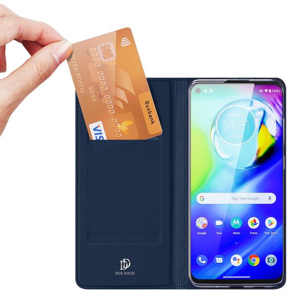 Dux Ducis Slim Softcase Bookcase Motorola Moto G8 Power - Donkerblauw