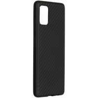 Carbon Softcase Backcover Samsung Galaxy A51 - Zwart