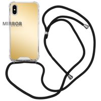 iMoshion Mirror Backcover met koord iPhone Xs / X - Goud