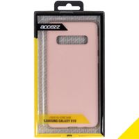 Accezz Liquid Silicone Backcover Samsung Galaxy S10 - Roze