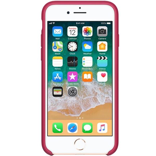 Apple Silicone Backcover iPhone SE (2022 / 2020) / 8 / 7 - Rose Red