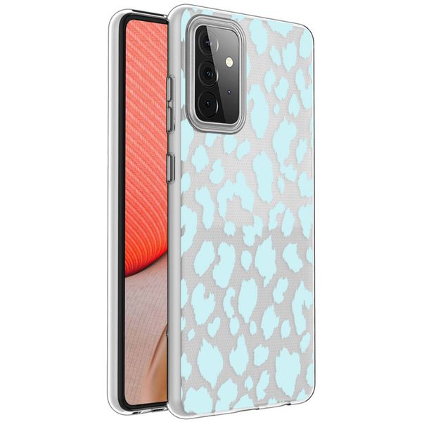 iMoshion Design hoesje Samsung Galaxy A72 - Luipaard - Blauw