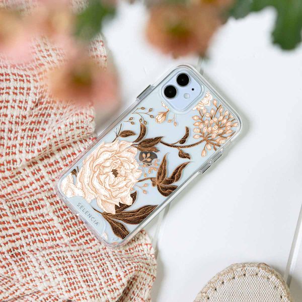 Selencia Fashion Extra Beschermende Backcover Samsung Galaxy A33 - Golden Flowers