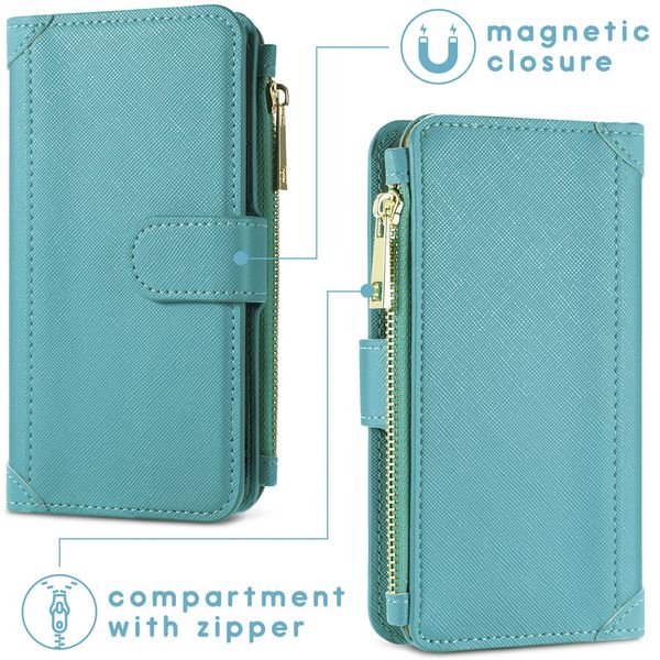 iMoshion Luxe Portemonnee iPhone SE (2022 / 2020) 8 / 7 - Turquoise