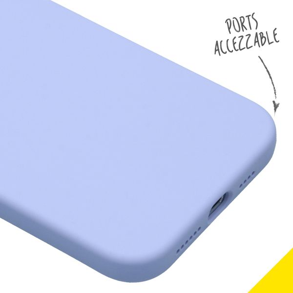 Accezz Liquid Silicone Backcover iPhone 12 Pro Max - Paars