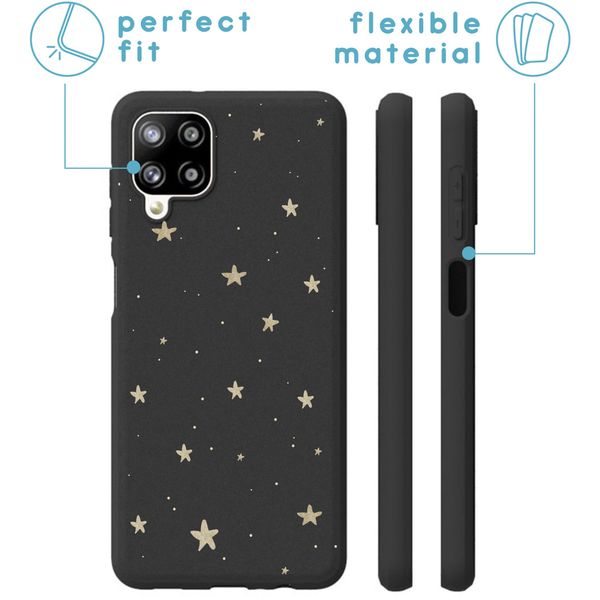 iMoshion Design hoesje Samsung Galaxy A12 - Sterren / Zwart