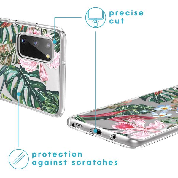 iMoshion Design hoesje Samsung Galaxy S20 - Jungle - Groen / Roze