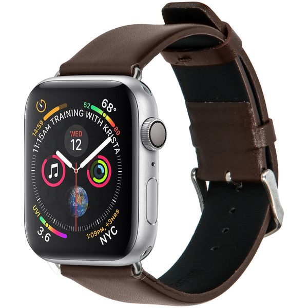 iMoshion Effen leder bandje Apple Watch Series 1-8 / SE / Ultra - 42/44/45/49 mm