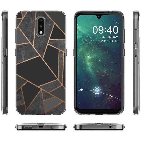 iMoshion Design hoesje Nokia 2.3 - Grafisch Koper / Zwart