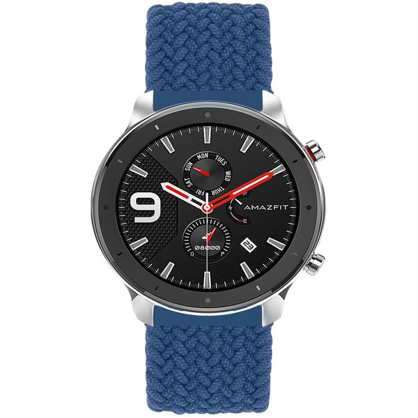 iMoshion Gevlochten nylon bandje Amazfit GTR - Donkerblauw